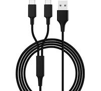 HYDRA DUO-CBK - Cavo di ricarica, USB -> 2 tipi C, nero