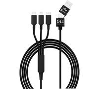 HYDRA ULT BK - Cavo di ricarica, USB/USB-C -> micro USB, Lightning & USB