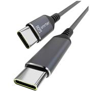 Smrter USB-C® - Cavo USB 2.0 USB-C®, spina USB-C®, 2 m, colore antracite con funzione OTG, rotondo, rivestimento in tessuto SMRT