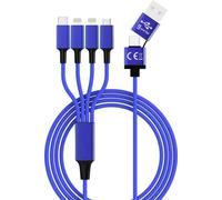 HYDRA ELITE-L BL - Cavo di ricarica, USB-A/-C -> micro USB, USB-C & 2x Lightning, b