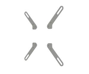 SMS adattatore L 200x100 / 200x200, color argento