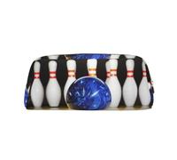 SMSJTMWHN Astuccio in pelle con stampa bowling, astuccio spazioso ed elegante con cerniera, astuccio per matite da ufficio