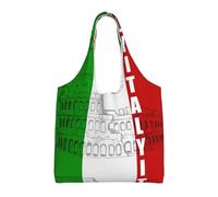 SMSJTMWHN Borsa tote da cucina riutilizzabile borse della spesa colosseo romano bandiera italiana borsa tote in tela estetica riutilizzabile borsa a tracolla per palestra, viaggi, lavoro