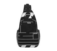 SMSJTMWHN Cross Chest Bag Diagonally-Classic Movie Clapboard Stampa nera durevole escursionismo Daypacks con grande capacità per donne uomini