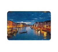 SMSJTMWHN Tappetino di benvenuto, bellissimo zerbino con paesaggio del Canal Grande, per interni ed esterni, tappetini a basso profilo, facile da pulire, tappeto per ingresso anteriore, decorazione