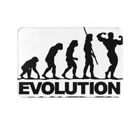 SMSJTMWHN Welcome Mat, zerbino evoluzione bodybuilding per interni ed esterni, tappetini a basso profilo, facile da pulire, tappeto per ingresso anteriore, decorazione per la casa, 61 x 40,6 cm