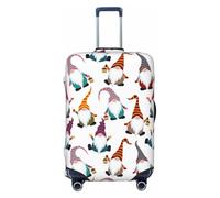 SMSJTMWHN Xmas Funny Gnomes Deposito Copertura Elastico Lavabile Stretch Valigie Protector Anti-Scratch Cover Cute Estetica, nero, X-Large
