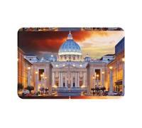 SMSJTMWHN Zerbino di benvenuto, Città del Vaticano, per ingresso interno ed esterno, tappetini a basso profilo, facile da pulire, tappeto per ingresso anteriore, decorazione per la casa, 61 x 40,6 cm