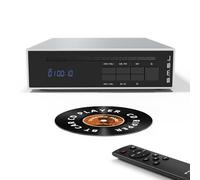 SMSL PL20 Lettore CD HiFi per Casa, con Funzione di Ripping CD, Bluetooth per Auto, 2 chip CS43131, Ingresso USB/Bluetooth, Uscite RCA/BT/3,5 mm/4,4 mm Bilanciata/Digitale Ottica/Coassiale (Argento)