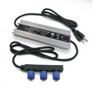SMSZQR Alimentatore 3 in 1 resistente alle intemperie con uscita a 3 teste per luci esterne Philips Hue, adattatore di alimentazione 120 W 24 V compatibile con Lily Spot, Lily XL, Calla Pathway