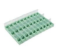 SMT SMD Scatola di Immagazzinaggio, Contenitore per Minuteria, Scatola di Assortimento per Componenti Elettronici, con 50 Scomparti, Fibbia Autobloccante, Verde