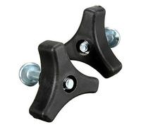 SMTHOME 2PCS Triangolo Manopola Manopola Dado Manico Vite Dado ad Alette Set Parti di Ricambio per Honda Tosaerba Plastica Nero