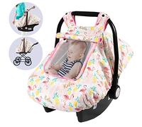 SMTTW Coprisedile per auto, universale, aderente, traspirante, per bambini/ragazze, ideale per tutte le stagioni (fenicottero)