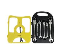 SMTYXS Chiave A Cricchetto A Testa Mobile Da 7 Pezzi, A A Fissa/chiave A Movimento Rapido, Set 8-19 Mm Elevata Compatibilità(7pcs adjustable head)