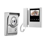 SMTYXS Di Campanello For Videocitofono Cablato TFT A Colori Da 4,3 '' For Citofono Con Telecamera Esterna For Visione Notturna Domestica(Silver)
