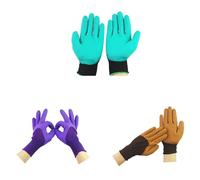 SMTYXS Guanti Da Scavo Equipaggiamento Protettivo Design Addensato Di Lunga Durata Protezione Impermeabile E Non Scivolosa Attrezzo Giardino Presa Forte(Green+Purple+Coffee)