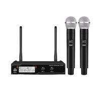 SMTYXS Microfonico Wireless A Canale, Microfono Portatile, Portata 80 M, Adatto For Conferenze, Hosting(VM302 2Channel)