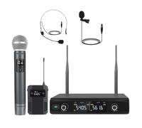 SMTYXS Microfonico Wireless Lavalier Set Di Frequenze For Microfono Portatile Microfono Senza Fili For Canto In Chiesa Al Karaoke
