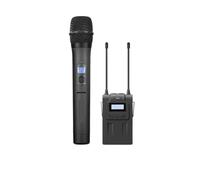 SMTYXS Microfono Da Intervista Con A Doppio Microfono Wireless UHF, Adatto For Fotocamere SLR(K3)