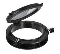 SMTYXS Oblò Marino Rotondo, Nero con ABS Specchio Trasparente