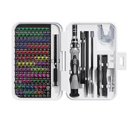 SMTYXS Set Di Cacciaviti Precisione 132 In 1 Cacciavite Magnetico Phillips Torx Bit Strumento Riparazione Elettronica For PC Orologio Fotocamera Fai Da Te Elevata Compatibilità(132 in 1 White)