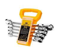 SMTYXS Set Di Chiavi A Cricchetto Con Testa Flessibile, Kit Combinate, Metriche Standard Da Ingranaggio A Punta Supporto Organizer Elevata Compatibilità(5pcs(10-17mm))