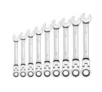 SMTYXS Set Di Chiavi A Cricchetto Flex-Head, Realizzate In Cr-V, Kit Combinate Con Testa Girevole Standard SAE Da 1/4" A 3/4" Elevata Compatibilità(9pcs)
