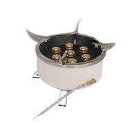 SMTYXS Stufa A Fuoco Feroce A Sette Stelle da 18000 W Testa Fornello A Gas Portatile Esterno Picnic Ad Alta Potenza A Campeggio Facile da Cucinare(Gray)