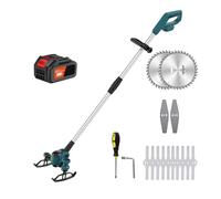 SMTYXS Tagliaerba A Batteria, Tagliaerba Elettrico Portatile, Tagliaerba Regolabile, Tagliaerba, Tagliaerba da Giardino, Tagliaerba da Potatura(Blue 1x Battery)