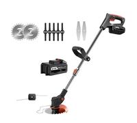 SMTYXS Tosaerba Elettrico Portatile Senza Fili da 500 W, Potente Tagliaerba, Tagliasiepi da Giardino Scalabile, Utensile Elettrico for Batteria da 18 V(with 1XBattery)