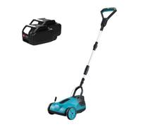 SMTYXS Tosaerba Elettrico Senza Spazzole, Tagliabordi A Batteria, 3 Regolazioni Del'altezza, Tagliaerba da Giardino(2x5.0Ah Battery)