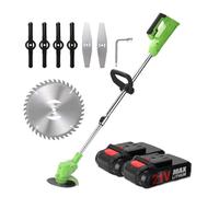 SMTYXS Tosaerba Elettrico Tagliaerba A Batteria Ricaricabile Tagliaerba A Rilascio Automatico for Uso Domestico Giardino Macchina for La Rifinitura Domestica for Giardinaggio(2 Battery)