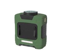 SMTYXS Ventilatore Da Cintura, Portatile Con Clip E Batteria 10000 MAh, Autonomia Di 24 Ore, Luce LED, 3 Velocità, For Cantieri, Agricoltura, Pesca Lunga Durata Della Batteria(Green)
