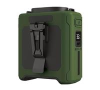 SMTYXS Ventilatore Portatile Da 10000 MAh, Mini Collo, Ricaricabile Tramite USB, Con Power Bank E Luce LED For Campeggio All'aperto Lavoro Lunga Durata Della Batteria(Green)