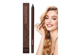 Smudge Proof Eye Liner, Waterproof Pencil, 5.71in Portable Long Lasting Formula, Versatile Sharpenable Smooth Tip for Eyes, Brows, Women, Girls, Travel, Daily Makeup