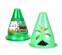 SMUJU 36 Pezzi: Cappello per Piante, Colletto, Collo di Lumaca, Copertura Trasparente per Piante da Insalata per la Protezione da Uccelli, Lumache, Gelo o Intemperie, Diametro 20 cm, Verde (36 Pezzi)