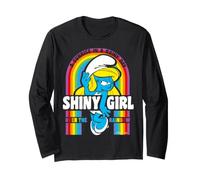 Smurfette Arcobaleno Shining Star Friend BFF Art Classic Maglia a Manica