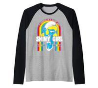 Smurfette Arcobaleno Shining Star Friend BFF Art Classic Maglia con Maniche Raglan