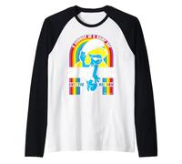 Smurfette Arcobaleno Shining Star Friend BFF Arte Classica Maglia con Maniche Raglan
