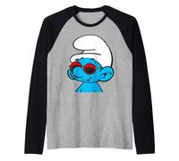 Smurfs Cool Puffi Occhiali da Sole Estivi Happy Holiday Fun Retro Maglia con Maniche Raglan