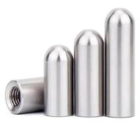 Smussatura Acciaio al carbonio piatto Cilindrico， Perni cilindrici a testa tonda con filettatura interna in acciaio inossidabile 304 M3-M12, confezione di misure assortite(5pcs 5x50xM3)