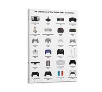 SMWY Poster su tela con controller di videogioco, stile retrò DYJ, stampa artistica da parete moderna per la camera da letto per famiglie, 30 x 45 cm