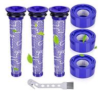 Smyidel Filtro per Dyson,Filtro di Ricambi per Dyson V8 V7 Aspirapolvere Animal Absolute Motorhead,3 Pre-Filtro & 3 HEAP Post-Filtri,sostituire le parti # DY-96566101, DY-96747801