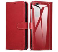 SMYTU Cover a Libro per Samsung Galaxy A17 4G / 5G (6.7") + Vetro Temperato,Custodia Samsung Galaxy A17 4G / 5G,Custodia Flip in Pelle Magnetica Portafoglio - Rosso