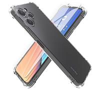 SMYTU Custodia per Xiaomi Redmi 12 4G / 5G (6.79") + 2 Pezzi Vetro Temperato,Trasparente Anti-Giallo Case Cover Protettiva Antiurto Leggera e Sottile per Xiaomi Redmi 12 4G / 5G - Crystal Clear