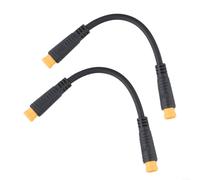 SMZhomeone 2 cavi di conversione M8 a 3 pin, per kit di e-bike, in ABS, impermeabile, a basso tasso di errore, uso sicuro per ciclismo, colore nero (maschio)