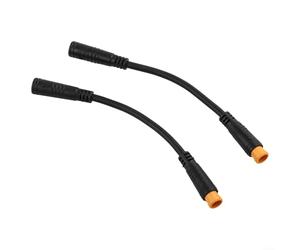 SMZhomeone 2 cavi di conversione M8 a 3 pin, per kit di e-bike, in ABS, impermeabile, a basso tasso di errore, uso sicuro in bicicletta, nero (da femmina a maschio)