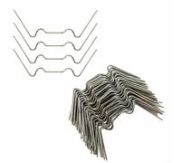 SMZhomeone 50 clip per vetrate in acciaio inox tipo W Z per pannelli in policarbonato da 3 mm e 4 mm, montaggio a parete, struttura da giardino, colore argento (50 clip a larghezza)