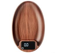 SMZhomeone Bilancia digitale ricaricabile di precisione per alimenti con display LCD per preparare la cottura, in plastica marrone, design compatto
