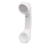 SMZhomeone Cornetta telefonica senza fili compatibile con Bluetooth, design anti-radiazioni, microfono esterno e ricarica USB, per telefoni cellulari e computer (bianco)